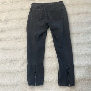 NYDJ black ankle jeans back leg zippers lift tuck technology USA women’s size 10